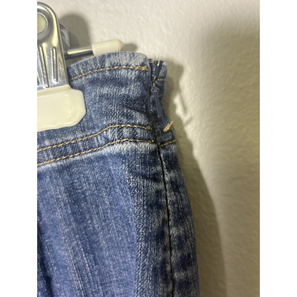 J Jill Denim Jean Skirt Size 4 Stretch Cotton Minimalist Y2K Modest Below Knee - Picture 2 of 7